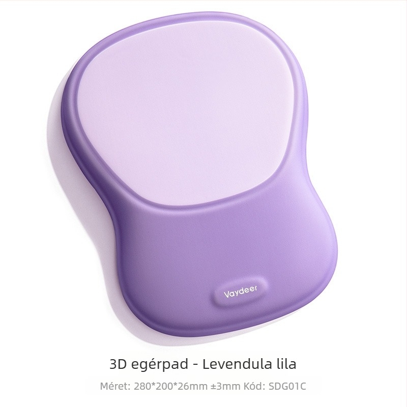 Memóriahabos csuklótámasz 3D egérpadhoz – Crystal Wrist Rest, asztali alátét, csúszásmentes, OEM feldolgozás