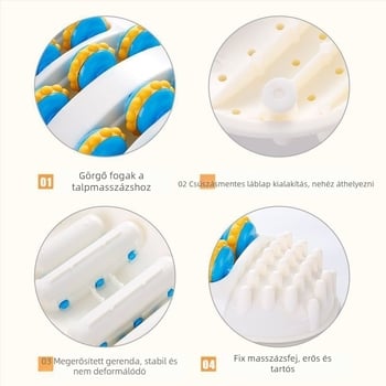 Lábmasszírozó akupressziós pontokkal, reflexológiához és vérkeringéshez, 280 g