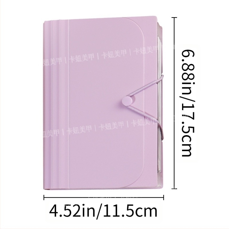 Körömmatricák tároló doboz, összecsukható, porálló, átlátszó, karcolásálló, műanyag