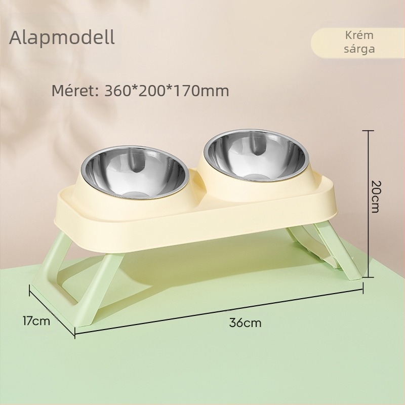 Műanyag macska dupla tál — eszközök etetéshez kisállatok, márka Wangxing Street