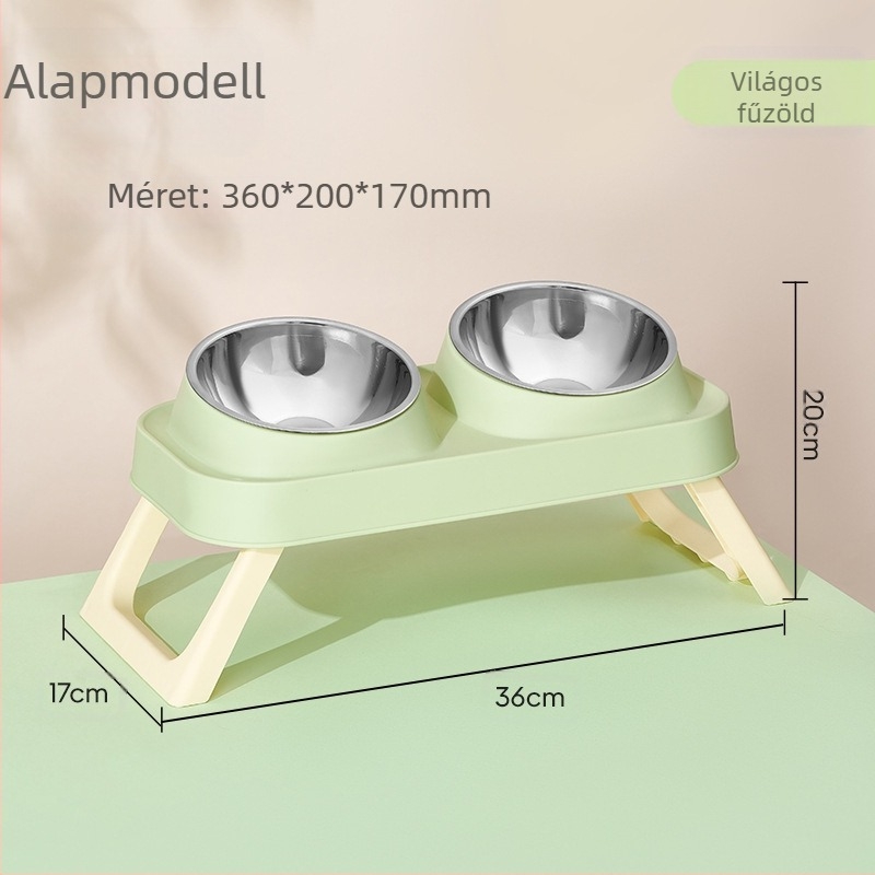 Műanyag macska dupla tál — eszközök etetéshez kisállatok, márka Wangxing Street
