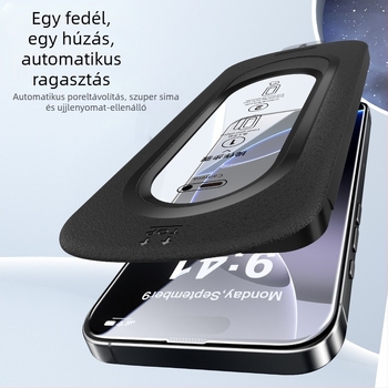 Edzett üveg előlap védő Anti-Peep, HD tisztaság, gyors felhelyezés, Dust-Free Kit az iPhone 11–14 sorozathoz
