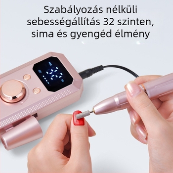 Elektromos körömcsiszoló és eltávolító eszköz – Modell GLX019, TYPE-C töltés, 230 g, ABS ház