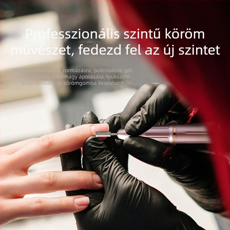 Elektromos körömcsiszoló és eltávolító eszköz – Modell GLX019, TYPE-C töltés, 230 g, ABS ház