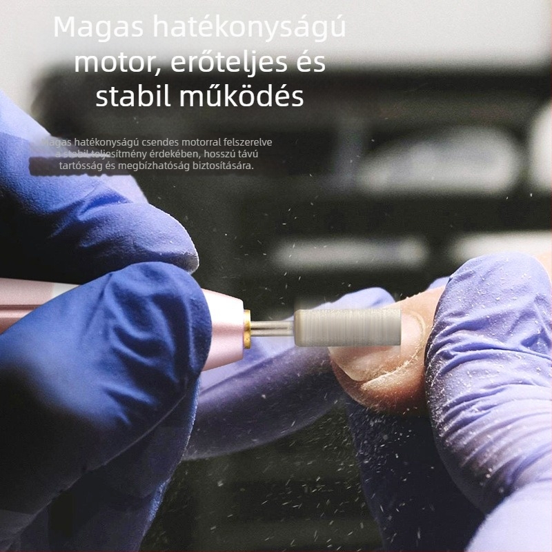 Elektromos körömcsiszoló és eltávolító eszköz – Modell GLX019, TYPE-C töltés, 230 g, ABS ház