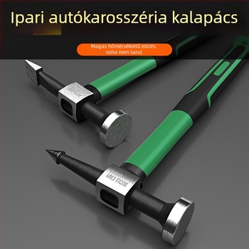 Wolffan Magas széntartalmú acél Autó Dent Javító Eszköz Készlet – Lemezformázó eszköz autójavításhoz, Nettó tömeg 1000 g, Éles négyzetes fej