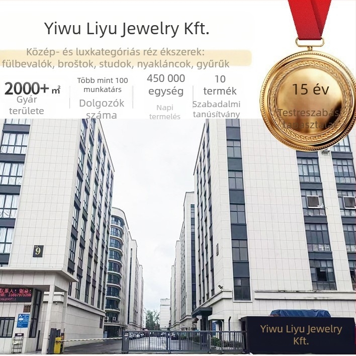 Réz virág broš – Liyu Accessories, elektroplatált, női könnyed luxus stílus