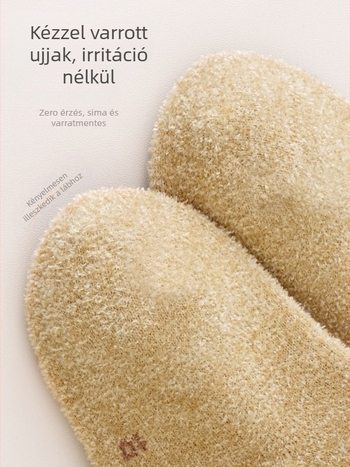 Gyerek zokni téli fleece belsővel és vastag melegítéssel, hosszú cső dizájn, légáteresztő és nedvszívó, rajzfilm minta