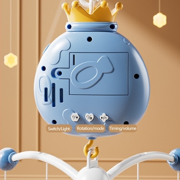 Csecsemőknek szóló zenés forgó projektor játék távirányítóval, CE-tanúsított, műanyag kivitel, 0-3 éveseknek