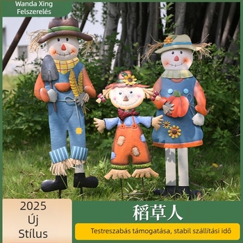 Pastorális stílusú vasból készült művészi figura, kültéri udvari dekorációhoz (Anyag: vas; Stílus: pastoral; Használat: udvar, terasz, kert; Gyártási kód: 18328127424)