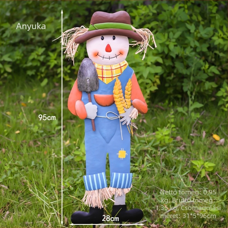 Pastorális stílusú vasból készült művészi figura, kültéri udvari dekorációhoz (Anyag: vas; Stílus: pastoral; Használat: udvar, terasz, kert; Gyártási kód: 18328127424)