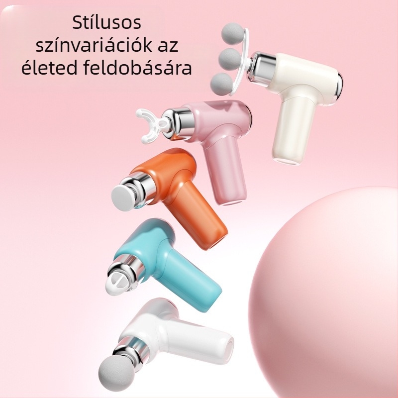 Fasciális masszírozó 6+ fejjel, mini hordozható, szénkefe motorral, több sebesség, alacsony zajú 36–45 dB, beépített 800–1000 mAh akkumulátor