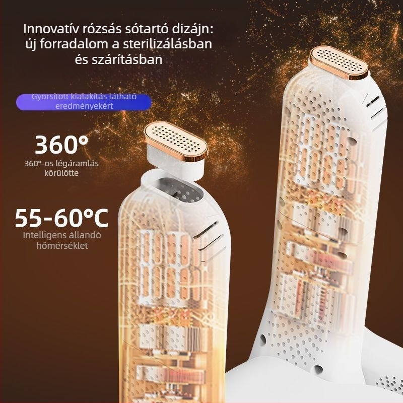 Cipőszárító – teljesen automata, száraz/nedves üzemmód, gyors szárítás, dezodorálás, sterilizálás