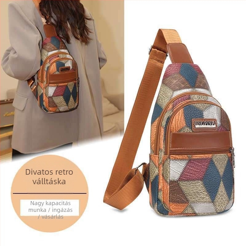 Crossbody táska műbőrből a Snow Love Kangaroo-tól, mix‑and‑match stílus, 2025 tavasz, szabadidős utazáshoz