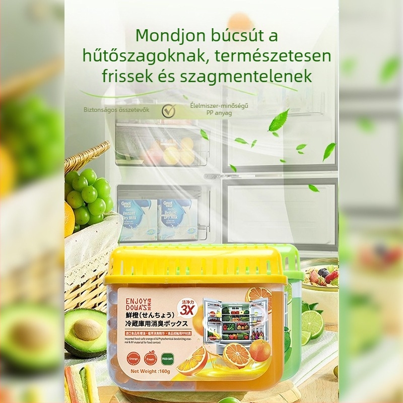 Hűtőszekrény dezodoráló doboz ENJOY DOWA'S — narancs és gardénia illat, 160 g, 48 db
