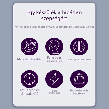 Neolithic Három az egyben szépségkészülék arcra – arctisztítás és bőrápolás megújítása, ABS, IPX1 vízálló, modell SM18, hordozható otthoni használatra.
