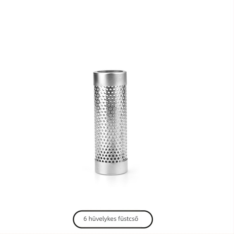 Rozsdamentes acél füstölőcső barbecue-hoz | Modern minimalist design | GF márka | Logóval testreszabható