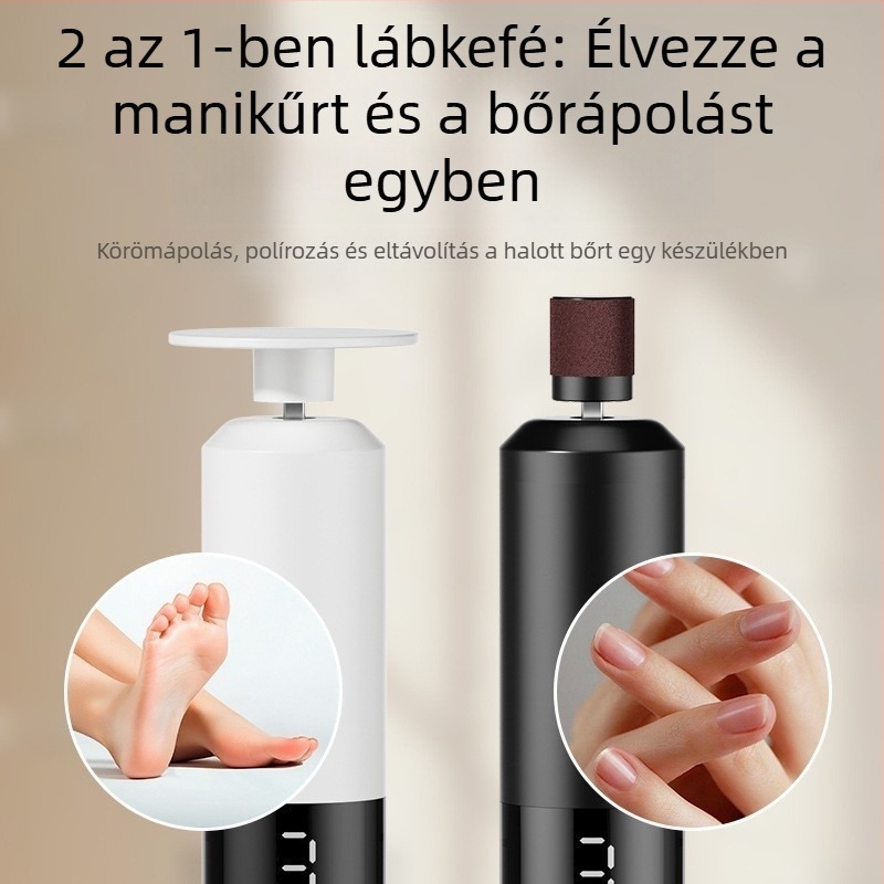 Elektromos talpápoló – 2 az 1-ben köröm- és talpápoló eszköz, hordozható, eltávolítja a száraz bőrt és a kalluszt, modell YS-MJ002, 2025-ben bemutatva
