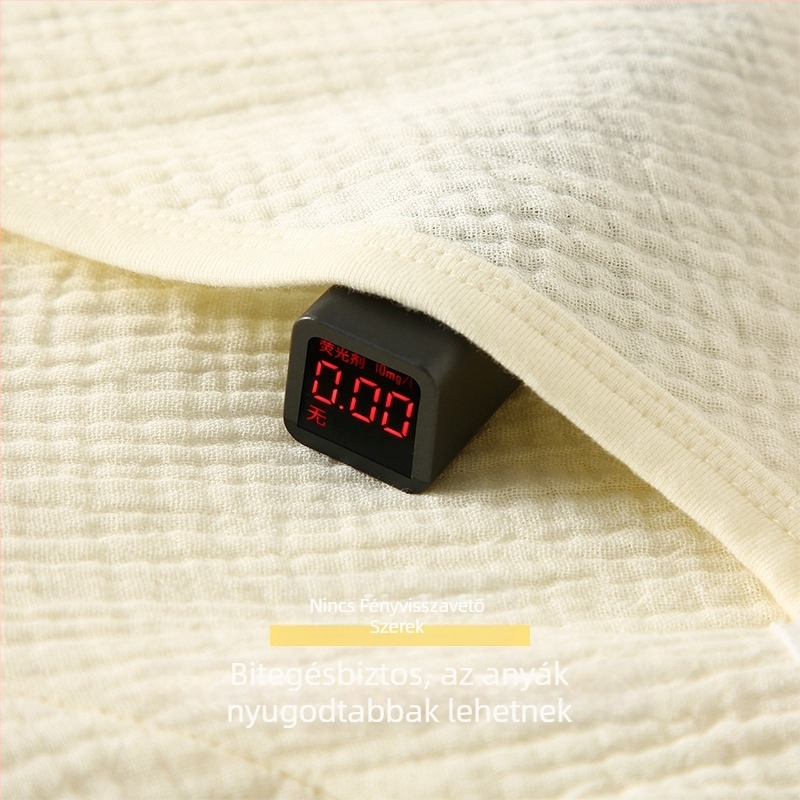 Újszülött pamut géz romper hosszú ujjú, diagonális záródás, vékony nyári viselet