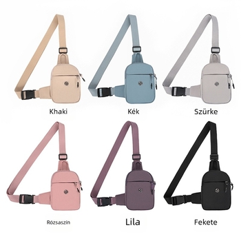 Női nylon keresztbody táska hengeres alakú, XT-017, kötős zárás, belső zseb a telefon számára