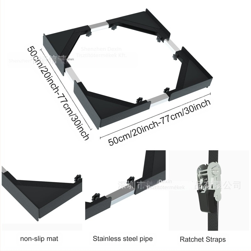 vcpc Állítható, Mozgatható Műanyag Mosógép-Szárítógép Stacking Állvány – 1 Szint, Háztartási Kiegészítő