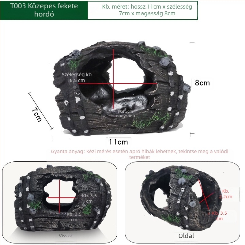 Akvarisztikai dekoráció: rejtekhely-barlang, üreges szerkezet halak és garnélák számára