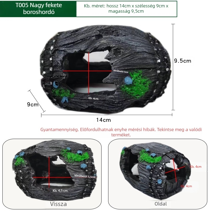 Akvarisztikai dekoráció: rejtekhely-barlang, üreges szerkezet halak és garnélák számára