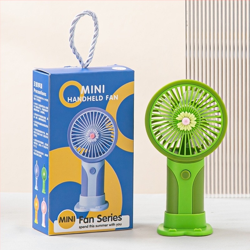 Összecsukható mini USB asztali ventilátor, 3 lapát, brushless motor, beépített újratölthető akkumulátor, halk működés