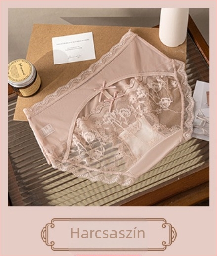 Nylon háromszög alakú női alsó – lélegző, középmagas derekú, sima szövésű, egyszínű, bélés viszkózból