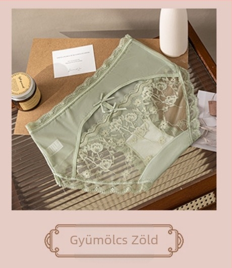 Nylon háromszög alakú női alsó – lélegző, középmagas derekú, sima szövésű, egyszínű, bélés viszkózból