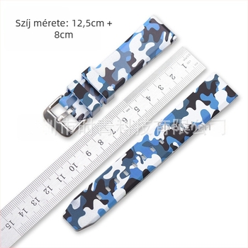 Kamuflált szilikon óraszíj Samsung S3-hoz — gyors kioldás, lapos vég kialakítás MC1
