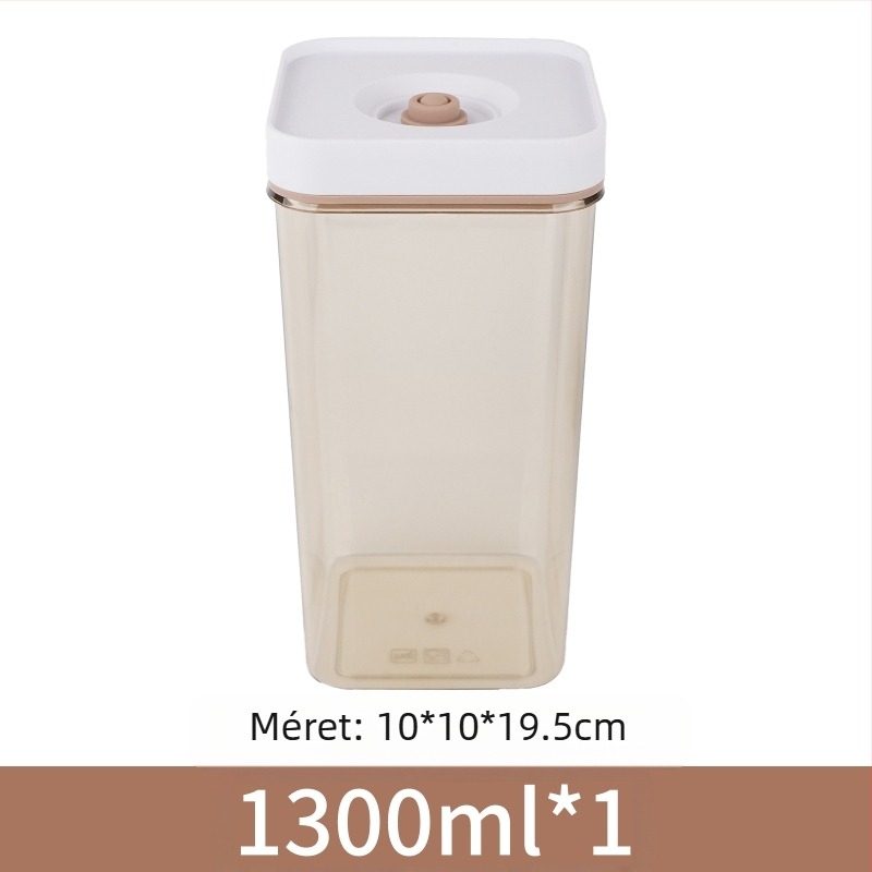 Vákuumos élelmiszertároló – téglalap alakú konyhai tároló, ABS+PET+szilikagél, vákuum, frissesség megőrzése, 2024 tél