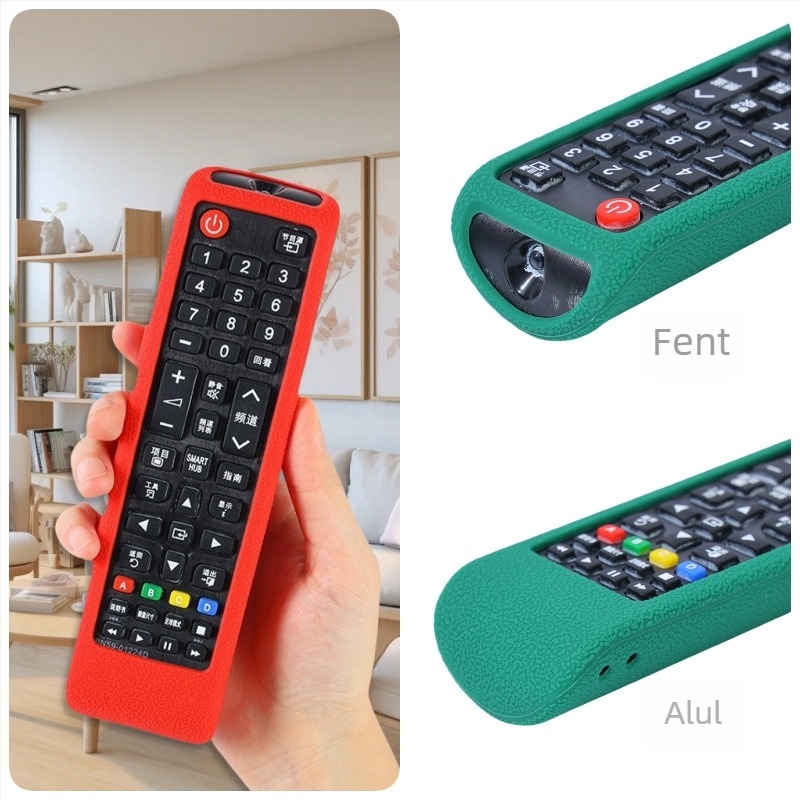 Samsung távirányító védőtok – vastagított puha szilikon, ütésálló és világító