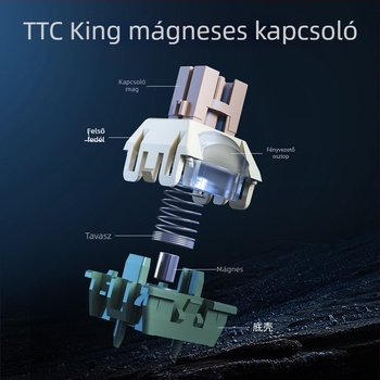 AK980MAX gamer billentyűzet RGB háttérvilágítással, vezetékes kapcsolattal, Ajazz/Heijue márka, megjelenés 2025