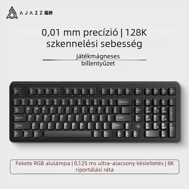 AK980MAX gamer billentyűzet RGB háttérvilágítással, vezetékes kapcsolattal, Ajazz/Heijue márka, megjelenés 2025
