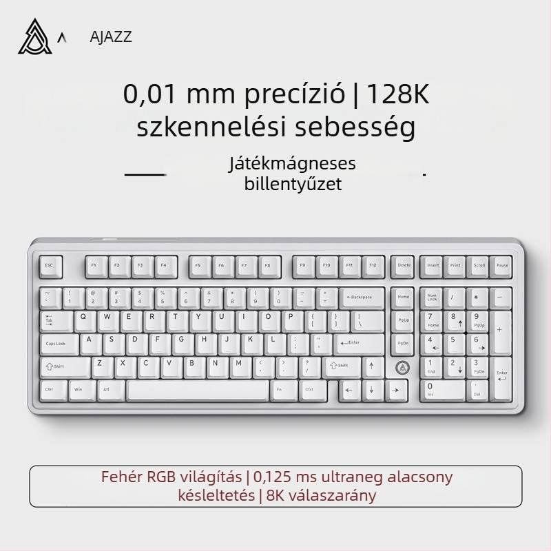 AK980MAX gamer billentyűzet RGB háttérvilágítással, vezetékes kapcsolattal, Ajazz/Heijue márka, megjelenés 2025