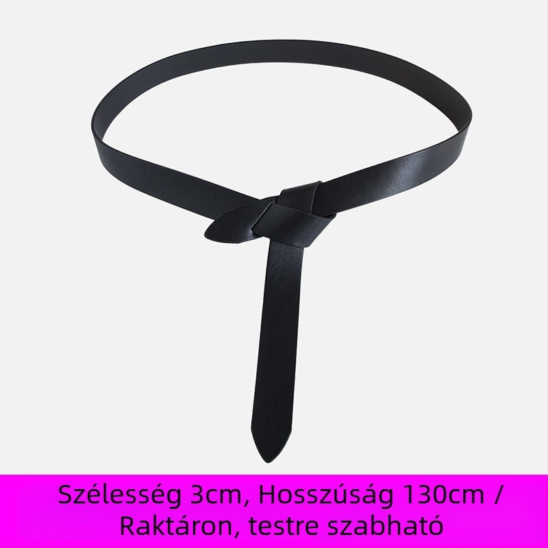 Ruhaöv dekoratív csomóval — anyaga: műbőr; csatt anyaga: PU; zárás: csattal; származás: Jinhua; Tavasz 2024