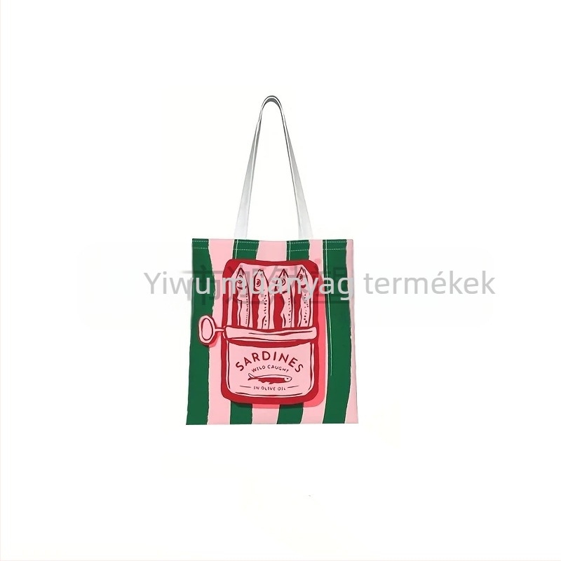 Karan Vászon Tote Táska Logó Nyomtatással, UV Digitális Nyomtatás és Szitanyomás, Yiwu Eredet