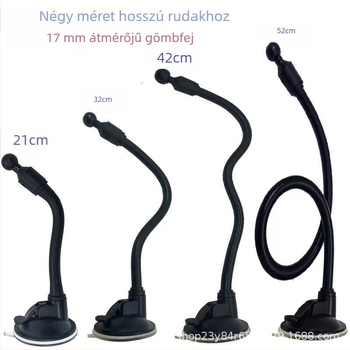 Autótelefon-tartó gömbfejjel, kiterjesztett szívófej, hosszú rúd, univerzális adapter — Modell RST-X28