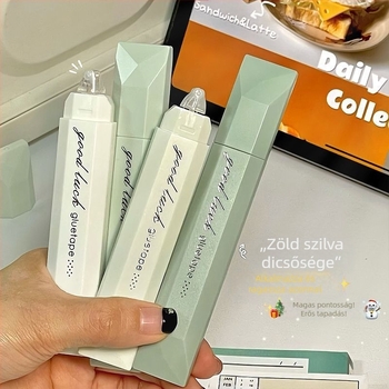 Duwu Tollapont ragasztó tolltípusú pöttyökkel, gradient dizájn, erős duplaoldalas ragasztó, diák naplókhoz és kézműves projektekhez