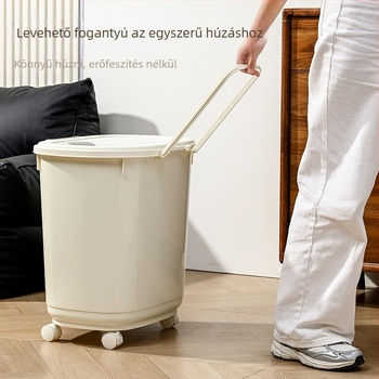 Állateledel-tároló – tömören záródó, nedvesség- és rovarálló, 45L PP anyagból, macska- és kutyaeledelhez