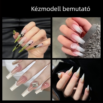 Kristályos köröm hosszabbító formák – sólyom karma alak, hosszú hegyes típus, csillagos ég minta, 140 darabos doboz