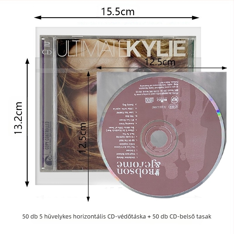 CD/DVD/Blu-ray védő tasak — átlátszó lemez tok, önzáró, nylon háló anyag, zárt típus, cikkszám Fiupeuiroritwr