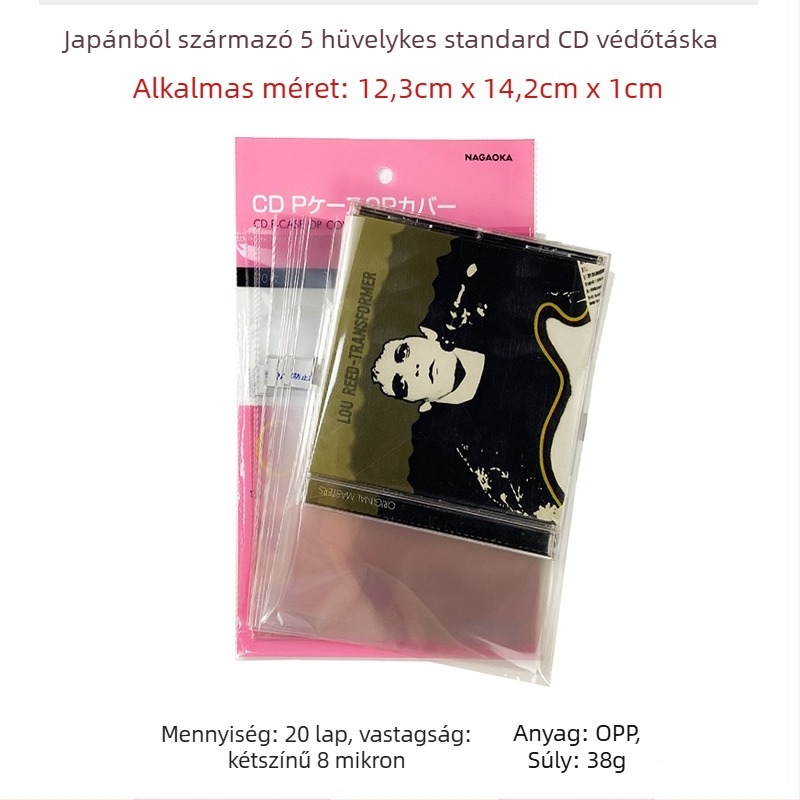 CD/DVD/Blu-ray védő tasak — átlátszó lemez tok, önzáró, nylon háló anyag, zárt típus, cikkszám Fiupeuiroritwr
