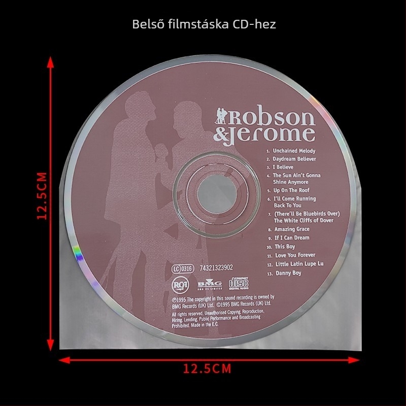 CD/DVD/Blu-ray védő tasak — átlátszó lemez tok, önzáró, nylon háló anyag, zárt típus, cikkszám Fiupeuiroritwr