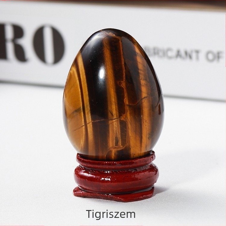 Természetes kristály tojás dekoráció, ovális forma, csiszolás és polírozás, testreszabható