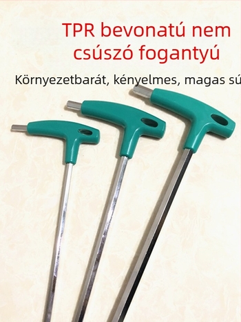 T-típusú belső hatszög kulcs nyélkiterjesztéssel, magas széntartalmú acélból