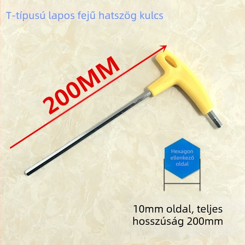 T-típusú belső hatszög kulcs nyélkiterjesztéssel, magas széntartalmú acélból