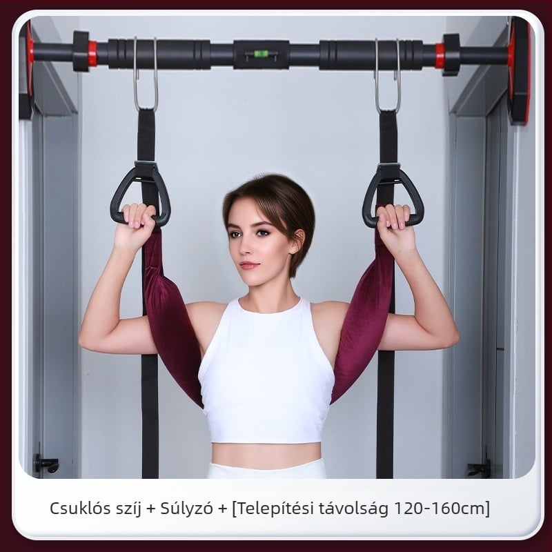 Lumbális trakciós öv nyakpánttal otthoni gerincnyújtáshoz – egyrudú rúd, diszk protrúzió támogatása