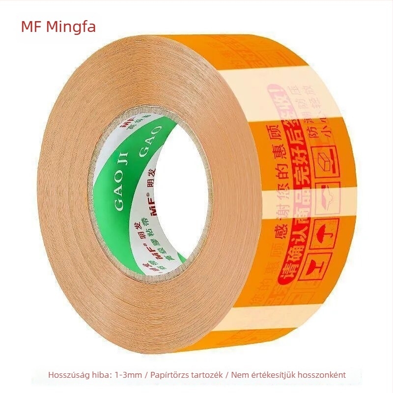 Mingfa csomagoló szalag - Alapanyag: BOPP film; Csomagoláshoz és záráshoz; Erős adhézió